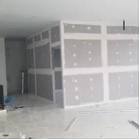 Pasang Partisi 2 sisi Gybsum Rangka Baja Ringan