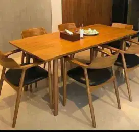 Set meja kafe/makan jati