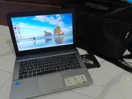 Laptop asus intel ram 4gb, mulus+normal siap pakai