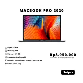 Macbook Pro 2020 8/256 GB Touchbar 13