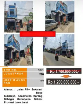 Dijual Ruko Pilar Sukatani Desa Sukaraya