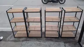 Jual rak kayu 4 sap serbaguna READY