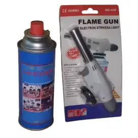 Alat Pemantik Api Sepaket FLAME GUN Torch  plus Gas Kaleng Portable