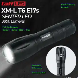 Senter TaffLED E17 S XM-L T6 LED Super Terang Zoom Lampu Camping