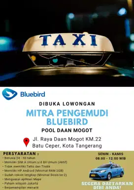 Driver Taksi Profesional Blue Bird