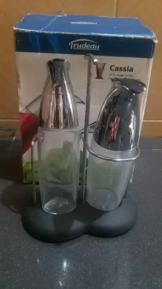 CASSIA TRUDEAU OIL & VINEGAR BOTTLES