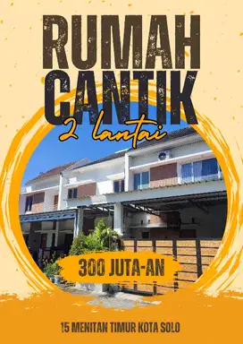 rumah murah 2 lantai timur solo