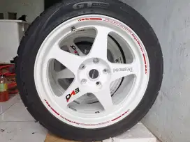 Jual velg R17 x 8 et 40 5x114,3 dan ban semislick gt radial sx2