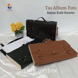 Tas Album Foto Variasi Kancing Jepret Bahan Kulit Sintetis Termurah