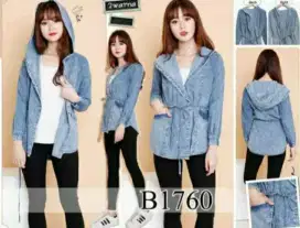 Jaket denim Hoodie