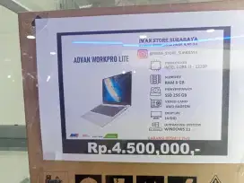 Jual laptop Advan workpro lite