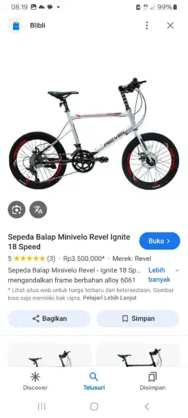 Sepeda balap minivelo revel trek