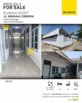 Dijual Rumah Kost 16 Kamar di Jl. Srikanji, Cirebon