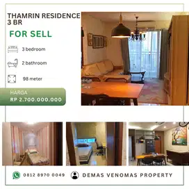 Dijual Apartement Thamrin Residence 3BR Full Furnished Tower C