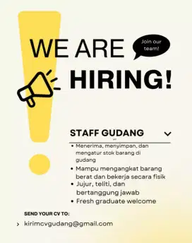 Lowongan Staff Gudang