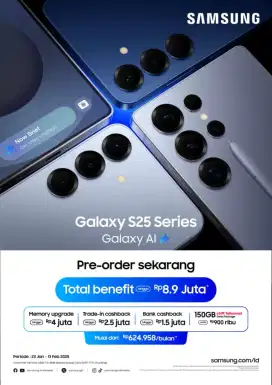 Pre-Order Samsung S25 Ultra dapat Bonus hingga 9.000.000,Harga 1jutaan