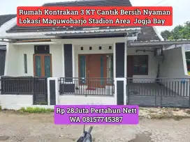 Rumah Kontrakan Jogja Bay Maguwo Stadion Cantik 3 KT Minimalis 28Juta