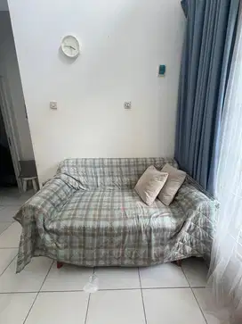 Sofa aestetic  Full kayu Mahoni - Full Cream