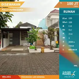 Disewakan Rumah Full Furnish Lokasi Premium di Ijen Nirwana Malang