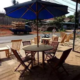 kursi cafe,meja makan bulat,payung outdoor,tenda cafe,meja bulat