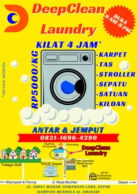 DeepClean Laundry Sawangan membuka lowongan staf setrika