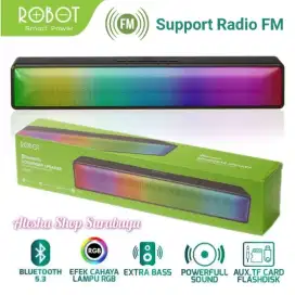 (GARANSI) ROBOT RB580 RGB Soundbar Speaker Bluetooth Super Bass Radio