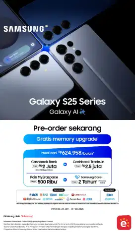 PRE ORDER SAMSUNG S25 SERIES CASHBACK 2JUTA