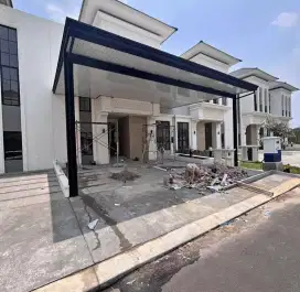 Canopi alderon single layer kombinasi plafon pvc profil modern