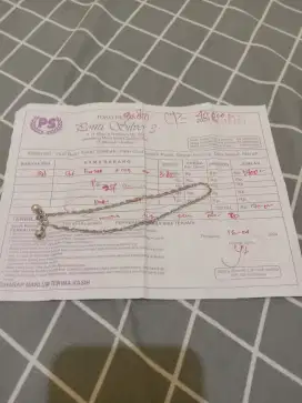 Gelang kaki perak