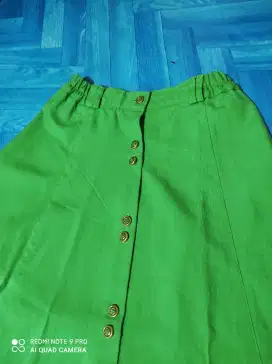 Rok mayung lebar warna hijau