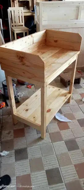 meja kompor kayu jati belanda