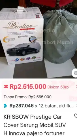 Sarung Mobil SUV 
KRISBOW Prestige Car  Cover H innova pajero fortuner