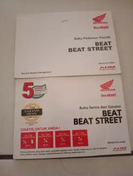 Buku panduan dan bk service beat Street