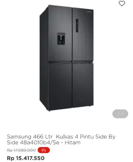 KULKAS SAMSUNG SBS 4 PINTU RF48A4010B4/SE 466LTR