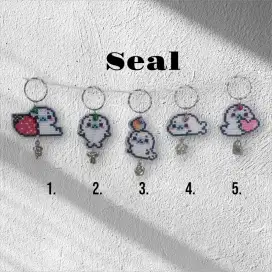 Gantungan kunci handmade tema seal (anjing laut)