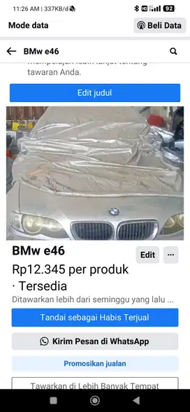 BMW 318i 2001 Bensin