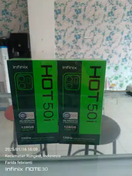 Infinix hot 50i 6+6/128gb baru garansi resmi bisa TT Kredit