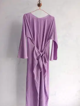 Abaya warna ungu kembar 3