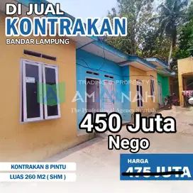 JUAL MURAH KONTRAKAN 8 PINTU 450 JUTA