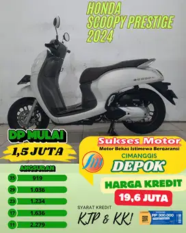 SCOOPY PRESTIGE TAHUN 2024 CASH / KREDIT KM LOW BARU 9 RIBU FREE ONKIR