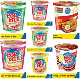 Pop Mie semua rasa 75 gram