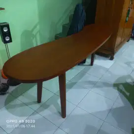 Meja mewah jumbo jati tua unik model daun UK 200x60 mewah