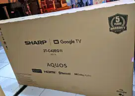 Sharp google tv 42 inch baru