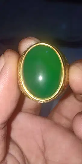 Cincin Batu permata akik hijau garut