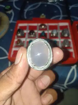 Cincin Batu permata lavender pink batu raja