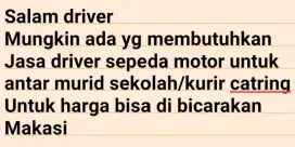 Driver motor / kurir catring