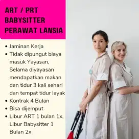 Lowongan Kerja ART PRT Baby Sitter Perawat Lansia