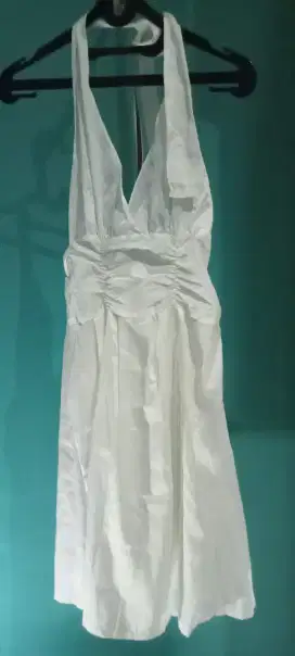 Dres panjang putih katun