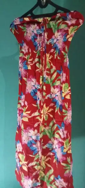 Dres panjang motif merah