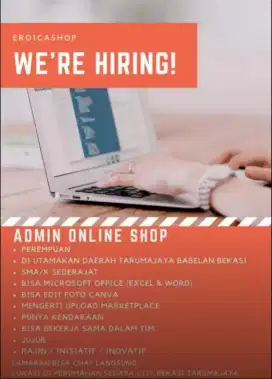 Di CARI ADMIN OLSHOP PENGALAMAN